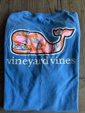 Vineyard Vines Short Sleeve Burger Whale Fill Pocket Tee Kids XL